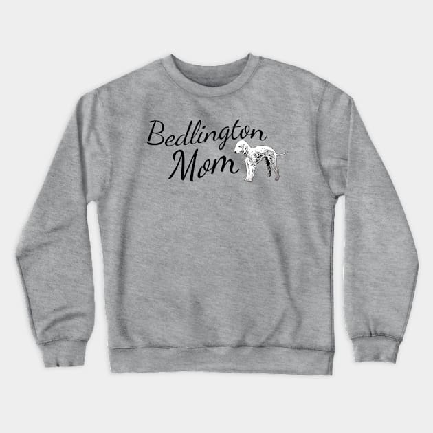 Bedlington Dog Mom Crewneck Sweatshirt by tribbledesign